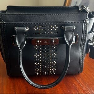 COACH Bandana Rivets Swagger 21 Leather Satchel